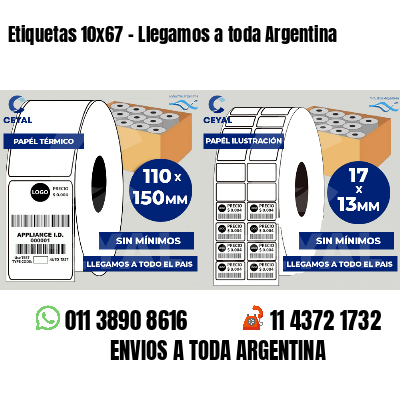 Etiquetas 10×67 – Llegamos a toda Argentina