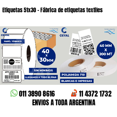 Etiquetas 51x30 - Fábrica de etiquetas textiles