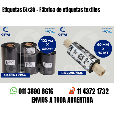 Etiquetas 51x30 - Fábrica de etiquetas textiles