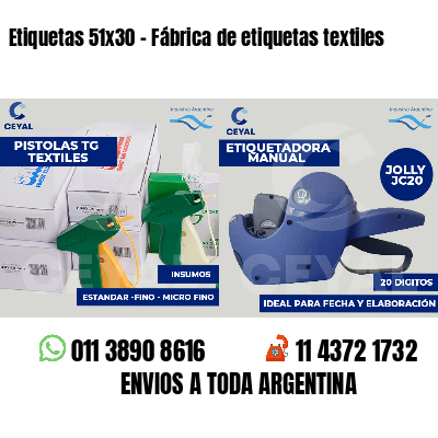 Etiquetas 51x30 - Fábrica de etiquetas textiles