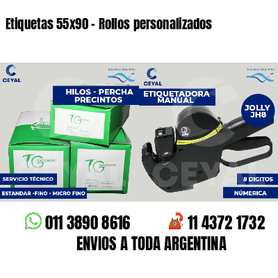 Etiquetas 55x90 - Rollos personalizados