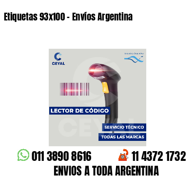 Etiquetas 93x100 - Envíos Argentina