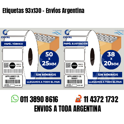 Etiquetas 93x130 - Envíos Argentina