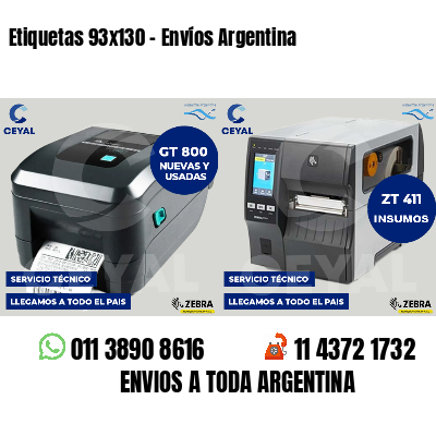 Etiquetas 93x130 - Envíos Argentina