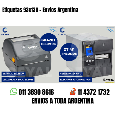 Etiquetas 93x130 - Envíos Argentina