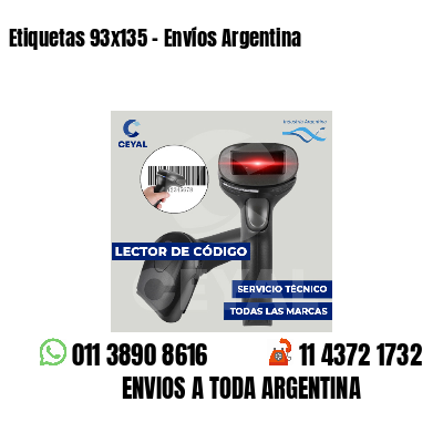 Etiquetas 93x135 - Envíos Argentina