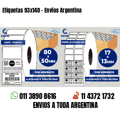 Etiquetas 93x140 - Envíos Argentina