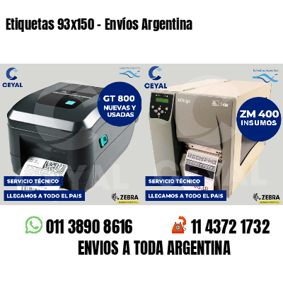 Etiquetas 93x150 - Envíos Argentina