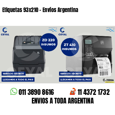 Etiquetas 93x210 - Envíos Argentina