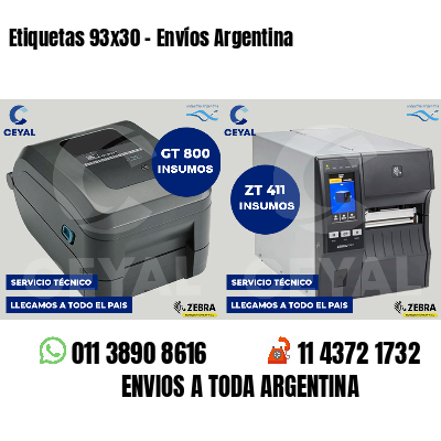 Etiquetas 93x30 - Envíos Argentina