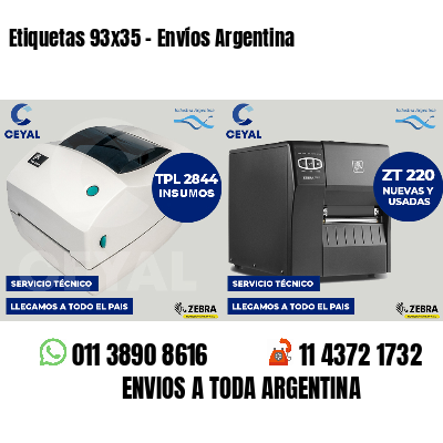 Etiquetas 93x35 - Envíos Argentina