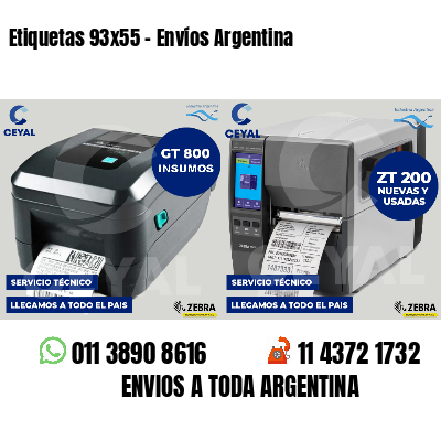 Etiquetas 93x55 - Envíos Argentina