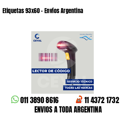 Etiquetas 93x60 - Envíos Argentina