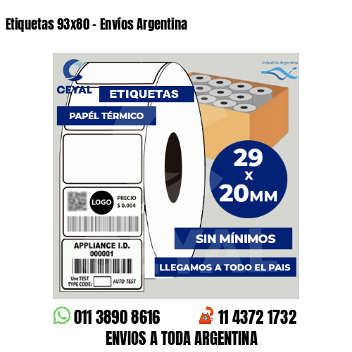 Etiquetas 93×80 – Envíos Argentina