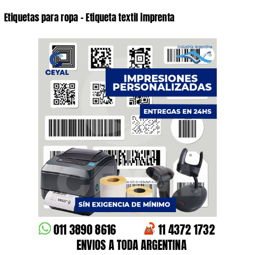 Etiquetas para ropa - Etiqueta textil imprenta
