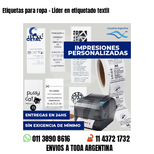 Etiquetas para ropa - Líder en etiquetado textil
