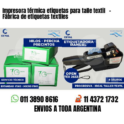 Impresora térmica etiquetas para talle textil   - Fábrica de etiquetas textiles