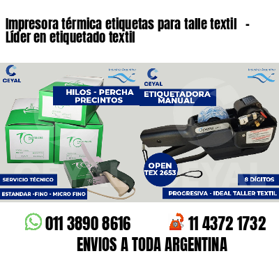 Impresora térmica etiquetas para talle textil   - Líder en etiquetado textil