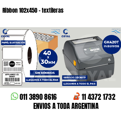 Ribbon 102x450 - textileras