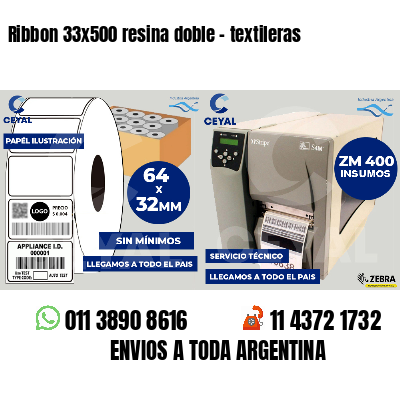 Ribbon 33x500 resina doble - textileras