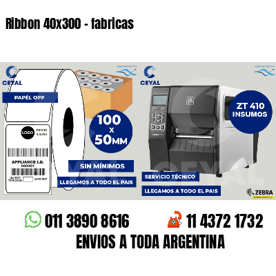 Ribbon 40x300 - fabricas