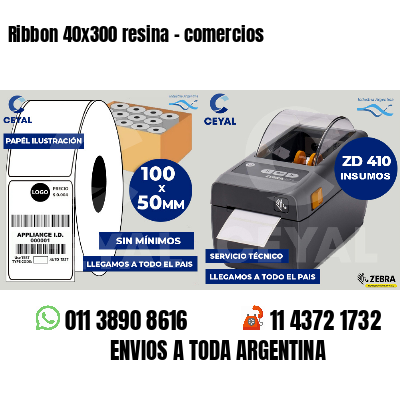Ribbon 40x300 resina - comercios