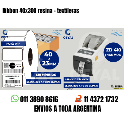 Ribbon 40x300 resina - textileras