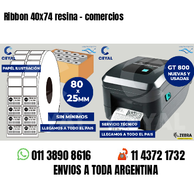 Ribbon 40x74 resina - comercios