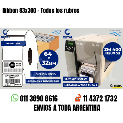 Ribbon 83x300 - Todos los rubros