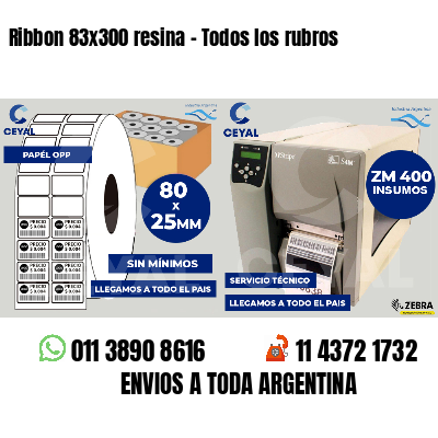 Ribbon 83x300 resina - Todos los rubros