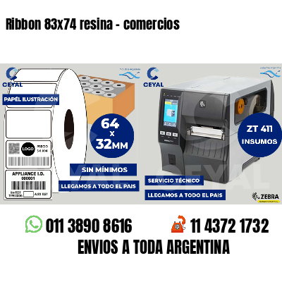 Ribbon 83x74 resina - comercios