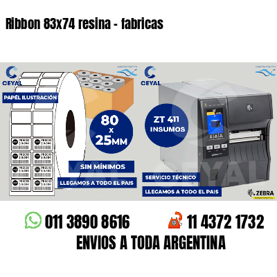 Ribbon 83x74 resina - fabricas