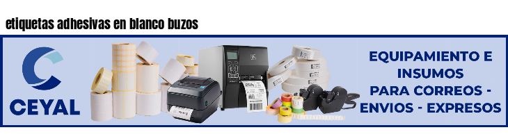 etiquetas adhesivas en blanco buzos