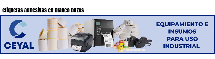 etiquetas adhesivas en blanco buzos