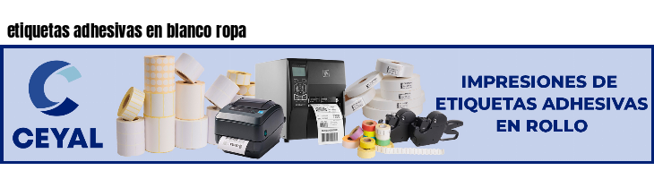 etiquetas adhesivas en blanco ropa