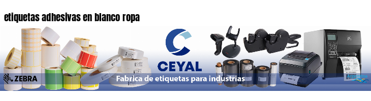 etiquetas adhesivas en blanco ropa