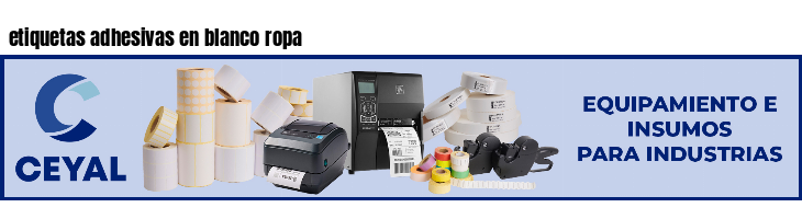 etiquetas adhesivas en blanco ropa