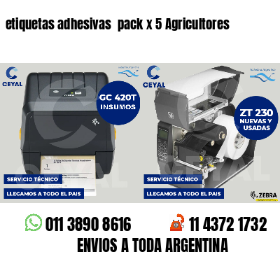 etiquetas adhesivas  pack x 5 Agricultores
