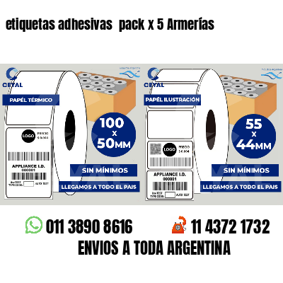 etiquetas adhesivas pack x 5 Armerías