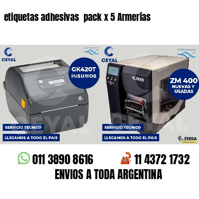 etiquetas adhesivas  pack x 5 Armerías