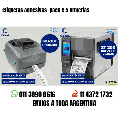 etiquetas adhesivas pack x 5 Armerías