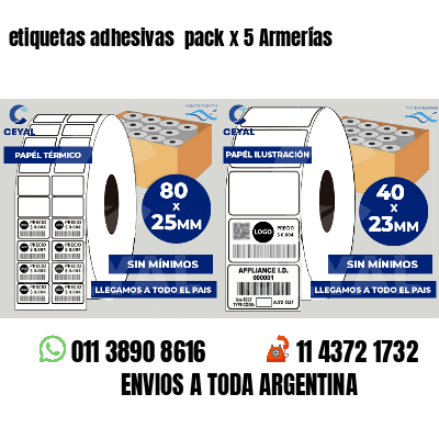 etiquetas adhesivas  pack x 5 Armerías