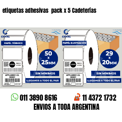 etiquetas adhesivas pack x 5 Cadeterías