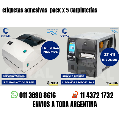 etiquetas adhesivas pack x 5 Carpinterías