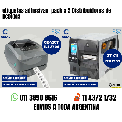 etiquetas adhesivas  pack x 5 Distribuidoras de bebidas