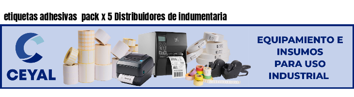etiquetas adhesivas pack x 5 Distribuidores de indumentaria