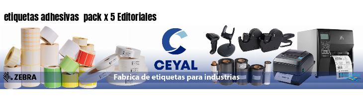 etiquetas adhesivas pack x 5 Editoriales