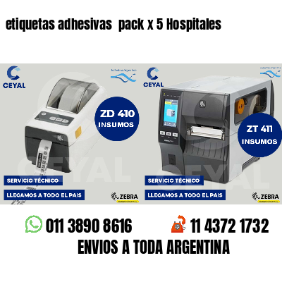 etiquetas adhesivas pack x 5 Hospitales