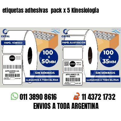 etiquetas adhesivas pack x 5 Kinesiología