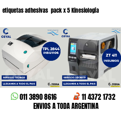 etiquetas adhesivas  pack x 5 Kinesiología